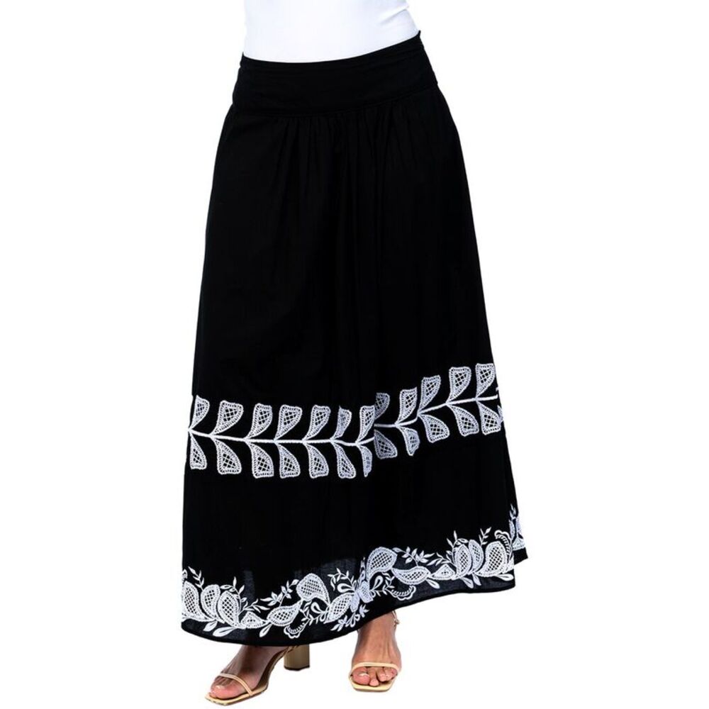 Tolani Womens Madonna Midi Skirt, Black